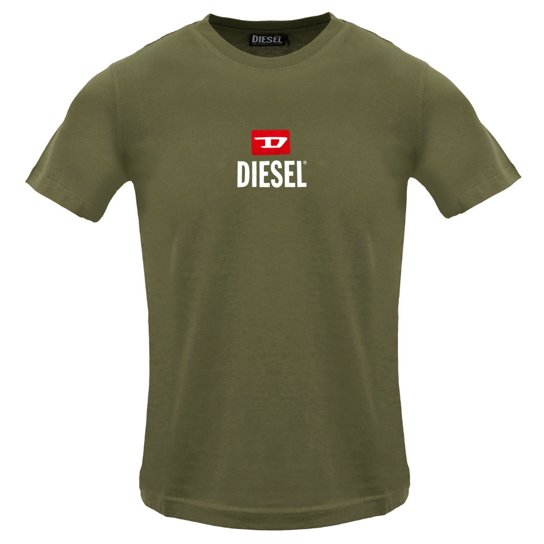 Diesel Just Small Nieuw D Logo Groen Diepte T-shirt