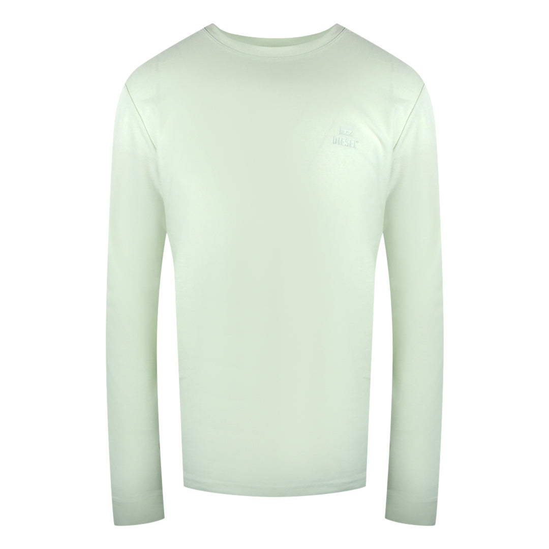 Diesel Monotone Logo Lange Mouw Off White T-shirt