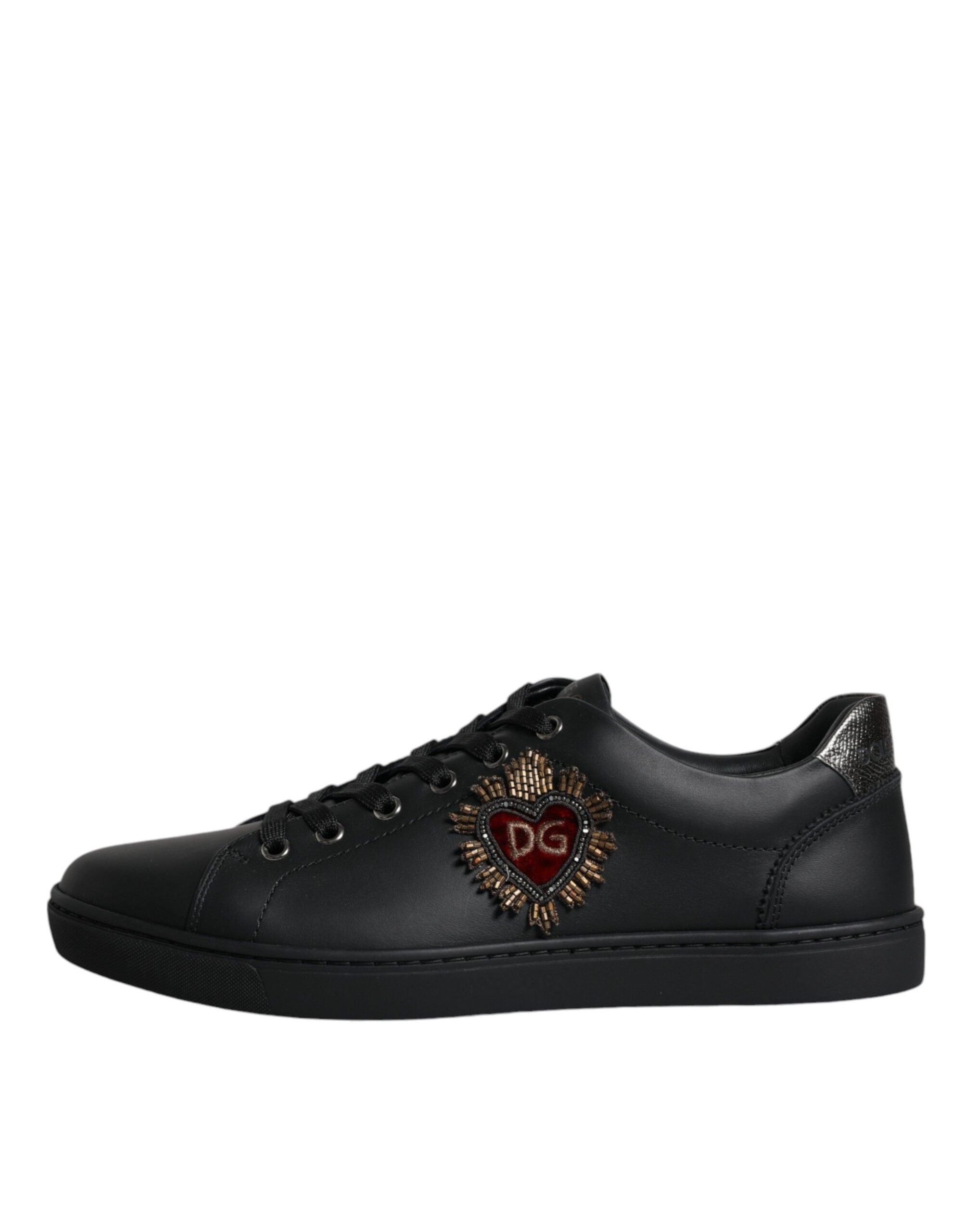 Dolce & Gabbana Zwarte Londen Heilige Hart Heren Sneakers Schoenen