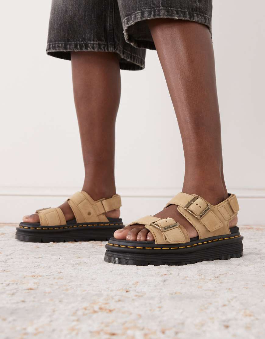 Dr. Martens - ZebZag - Wildleder-Sandalen in Savannah-Hellbraun-Brown