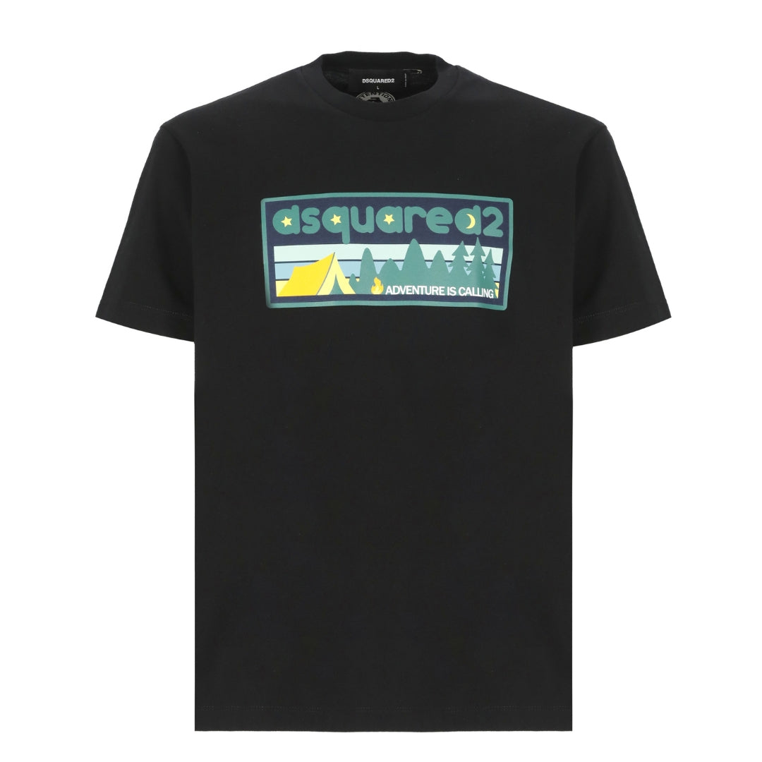 Dsquared2 Adventure Is Calling Zwart T-shirt