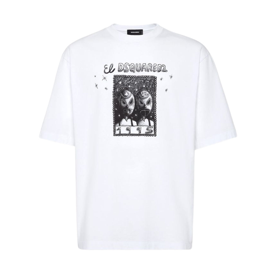 Dsquared2 Cartoon El Dsquared2 Design Wit T-shirt