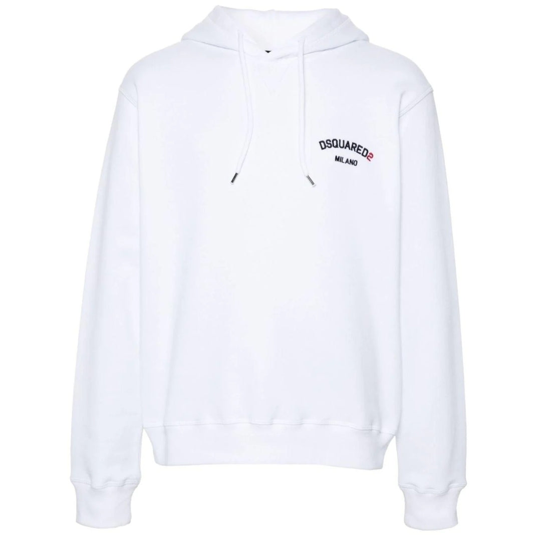 Dsquared2 Small Milano Logo White Hoodie