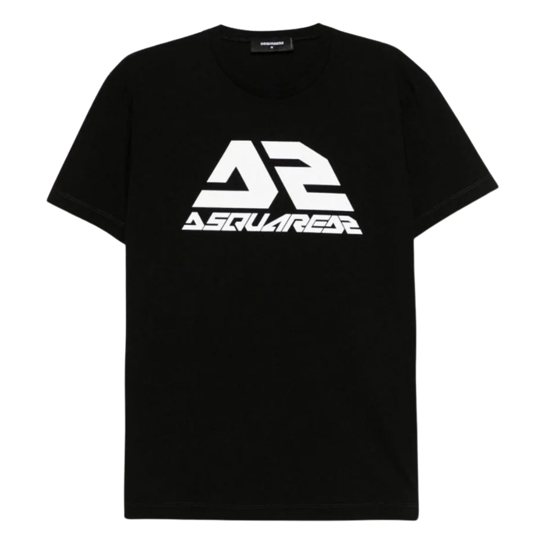 Dsquared2 T-shirt Met Opvallend Logo En Coole Pasvorm, Zwart