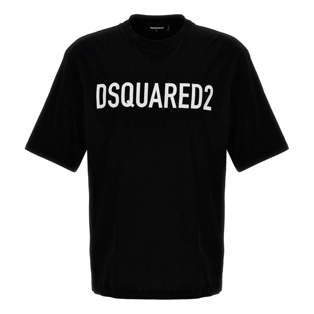 Dsquared2 T-shirt Met Opvallend Logo In Zwart