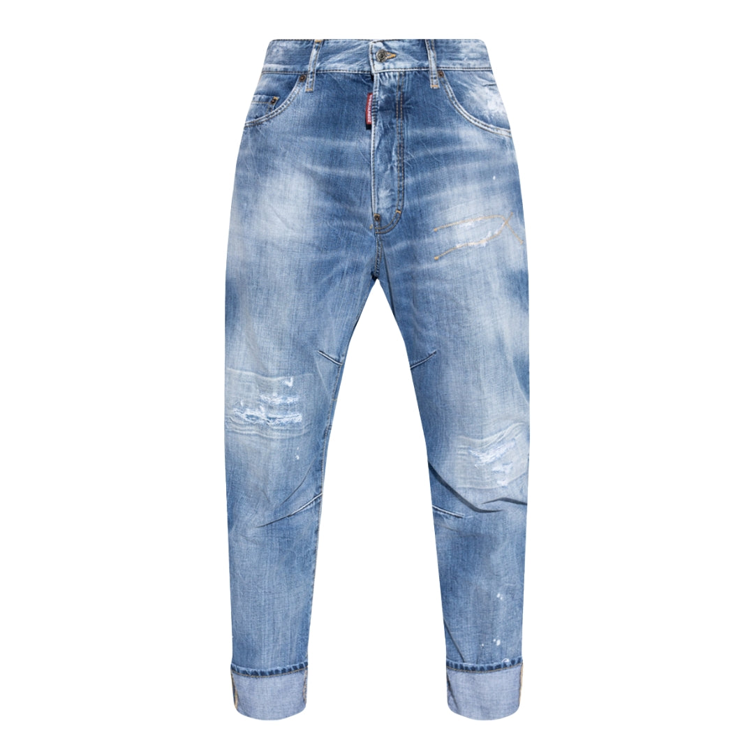 Dsquared2 Tailored Combat Jean Blauwe Denim Broek