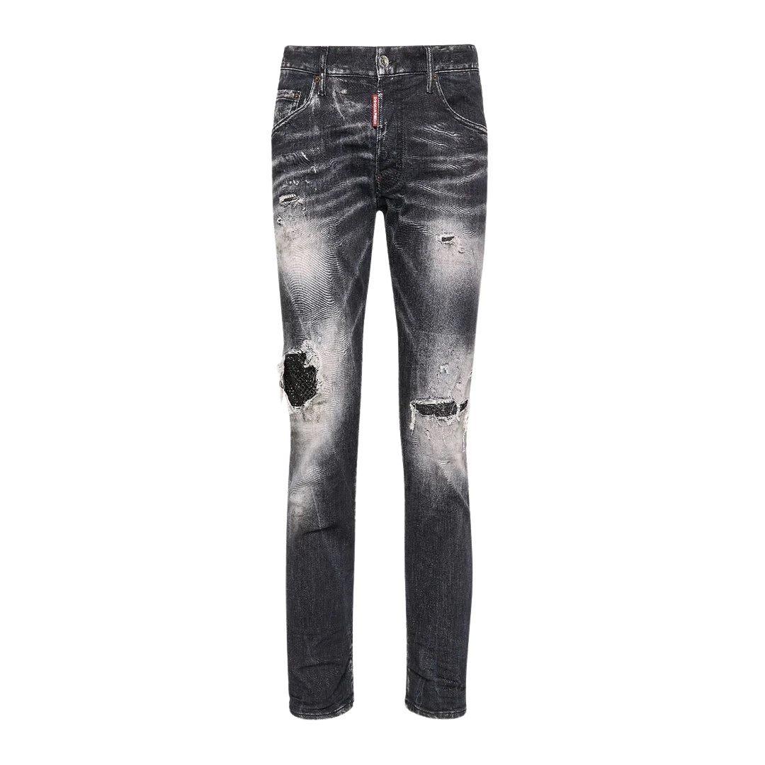 Dsquared2 Zwarte Skaterjeans Met Jet Set-wassing
