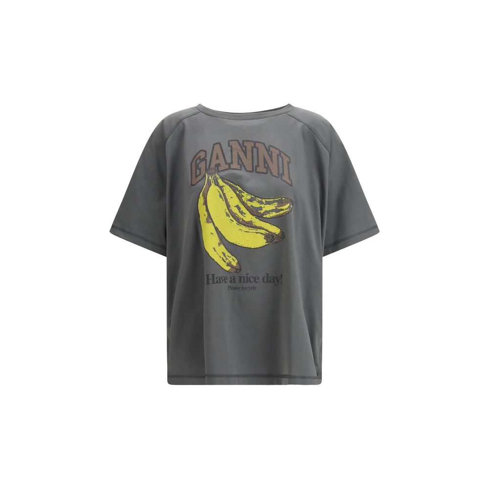 Ganni Grijze Katoenen T-Shirt