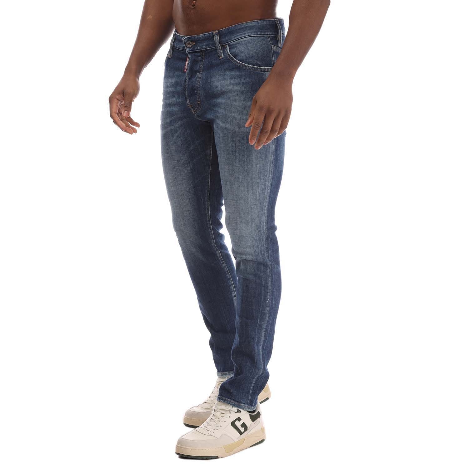 Heren DSquared2 Cool Guy Regular-Fit Jeans in Blauw