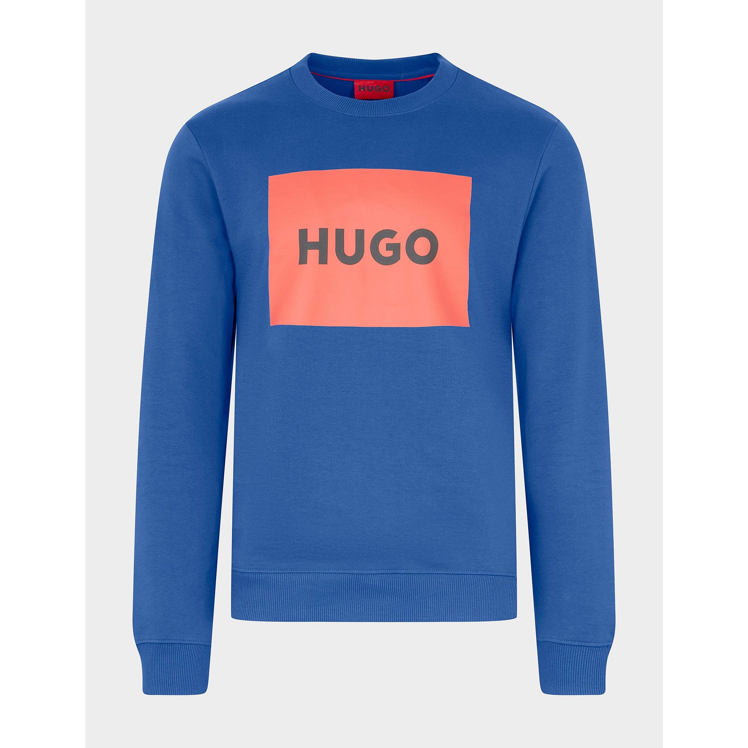 Heren Hugo Boss Katoenen Trui Met Logo in Blauw