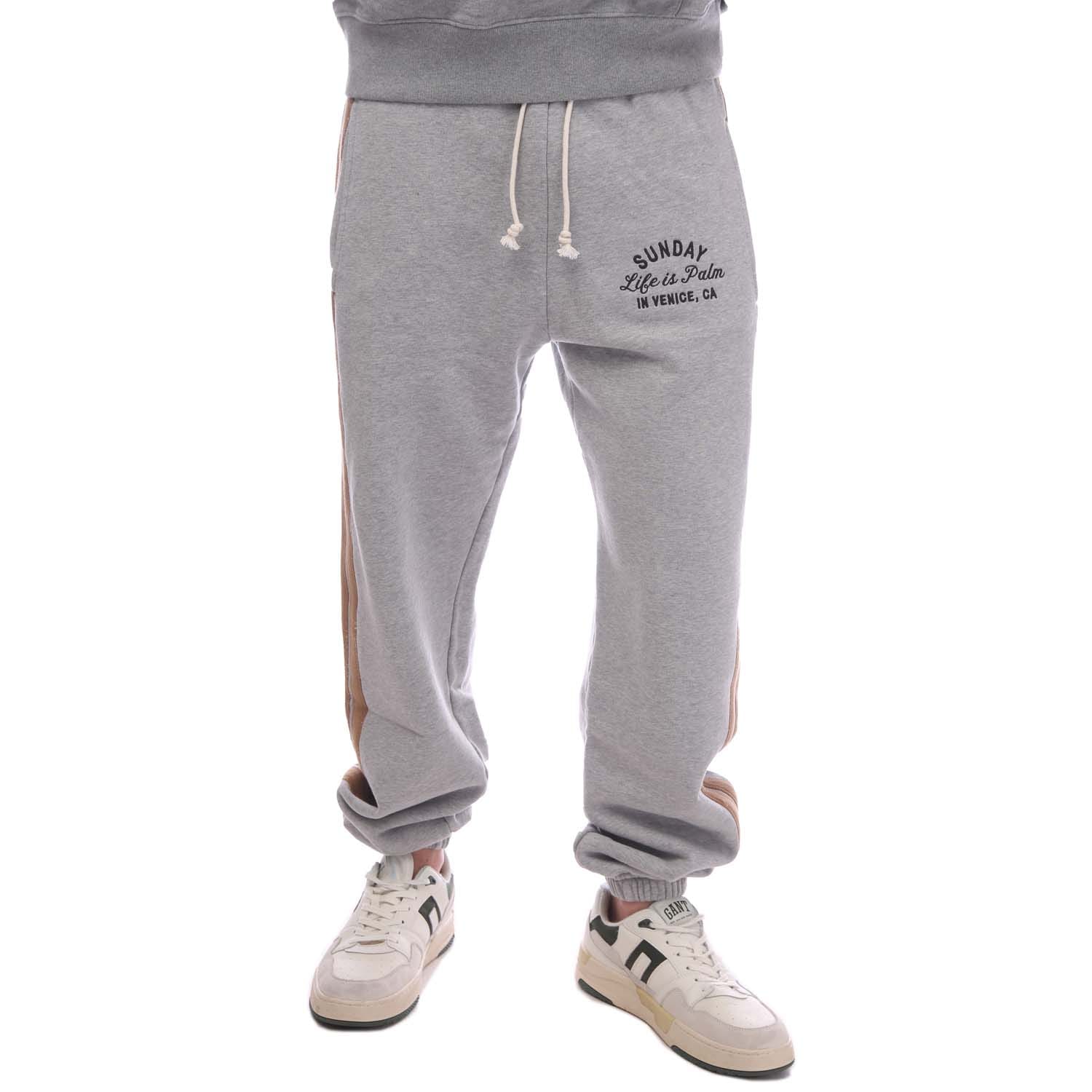 Heren Palm Angels Sunday Sweatpants in grijs zwart