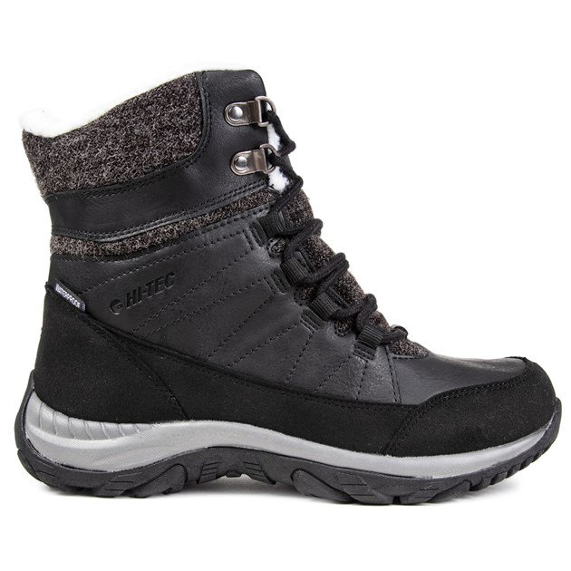 Hi-Tec Riva Mid Dames Zwarte Wandelschoenen