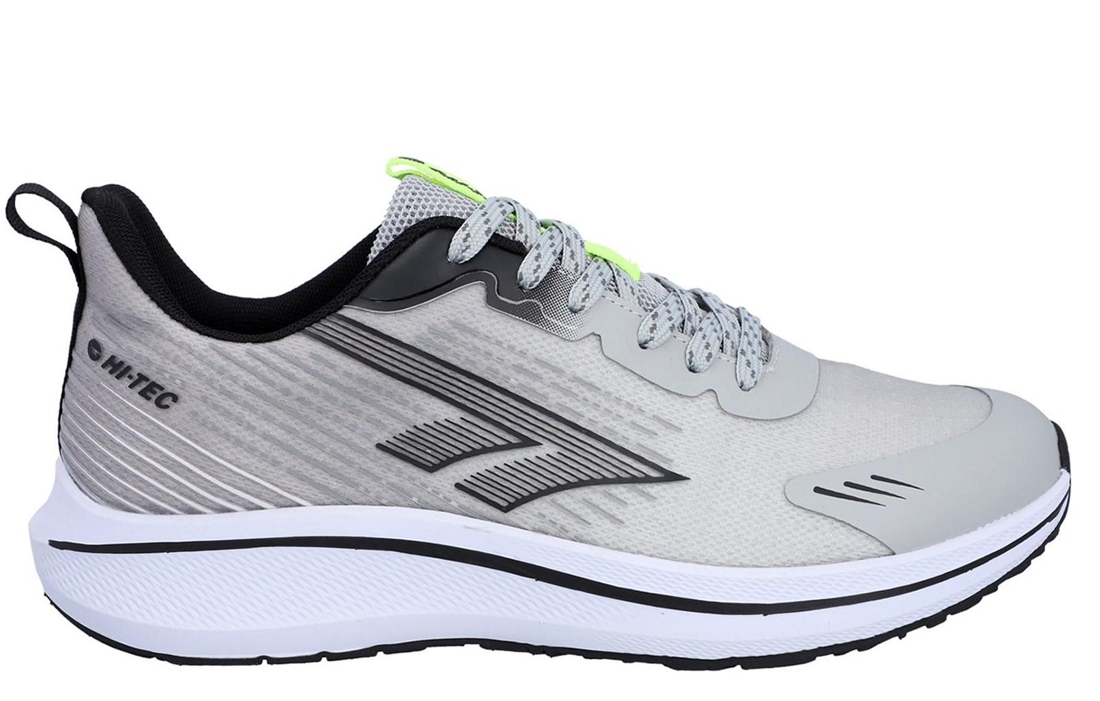 Hi-Tec Santorini Polyester Heren Sneakers In Cool Grijs/Zwart/Zuur Groen