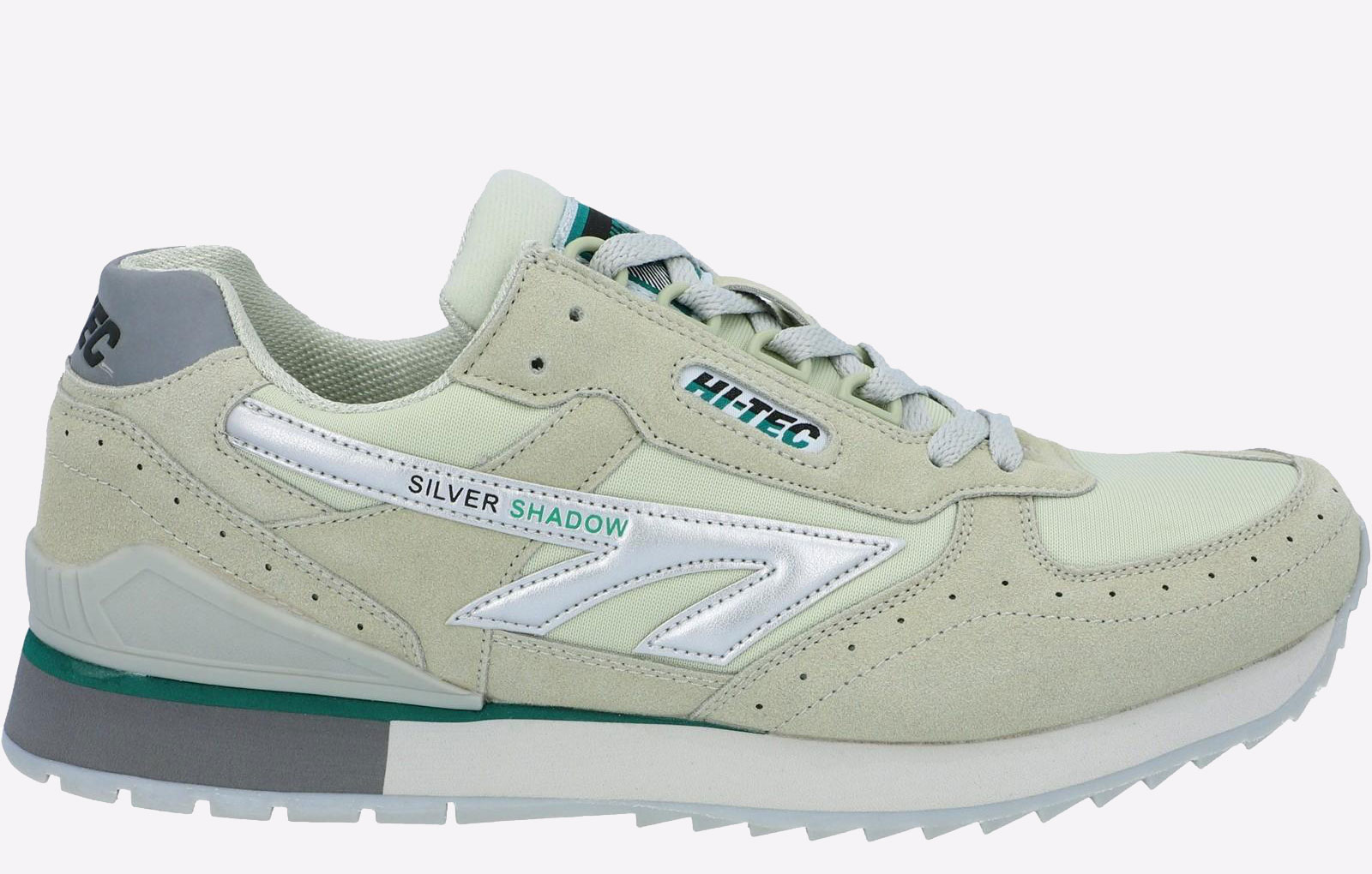 Hi-Tec Silver Shadow OG Pu Suède Heren Zilver/Grijs/Groene Sneakers