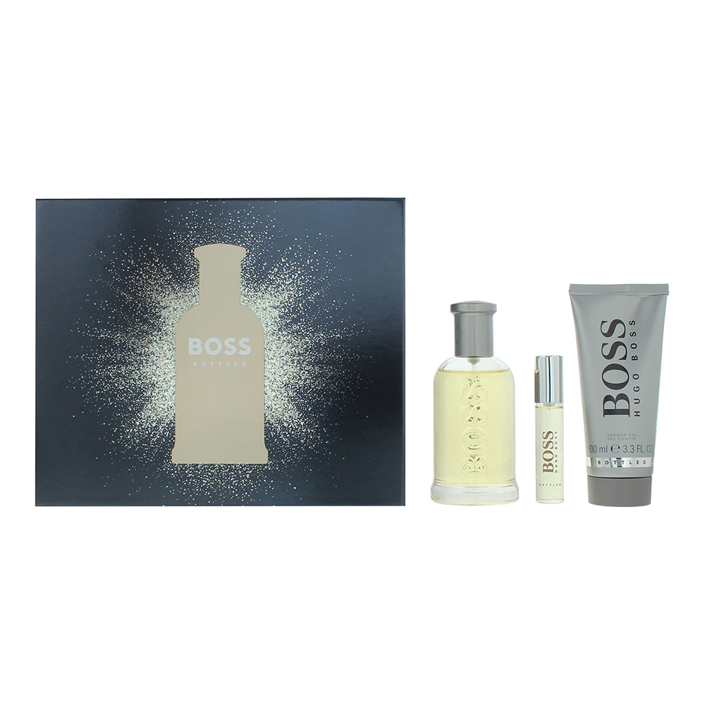 Hugo Boss Bottled Eau de Toilette 100ml, Eau de Toilette 10ml + Douchegel 100ml Cadeauset voor Hem