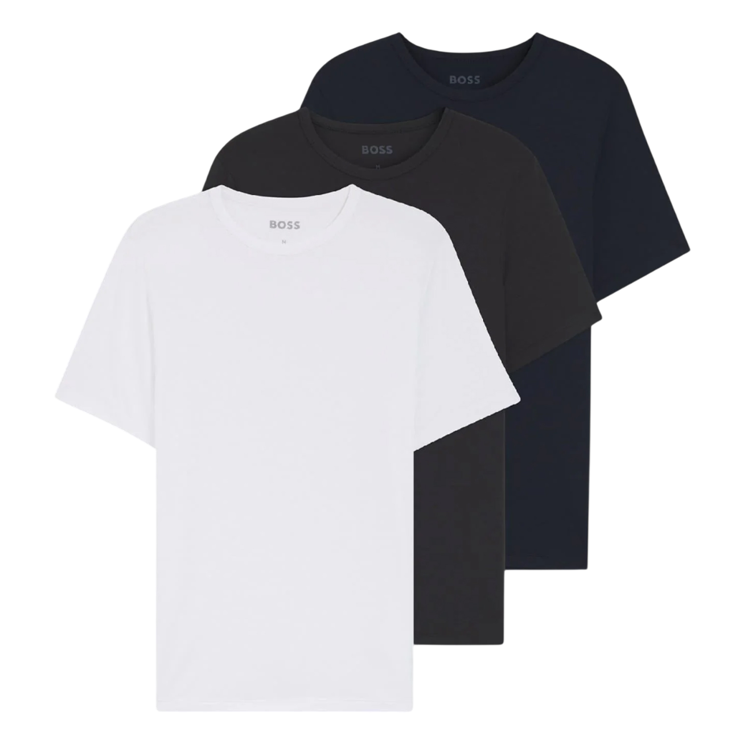 Hugo Boss Heren Bamboe Slim T-Shirt (Pak van 3) (Veelkleurig)