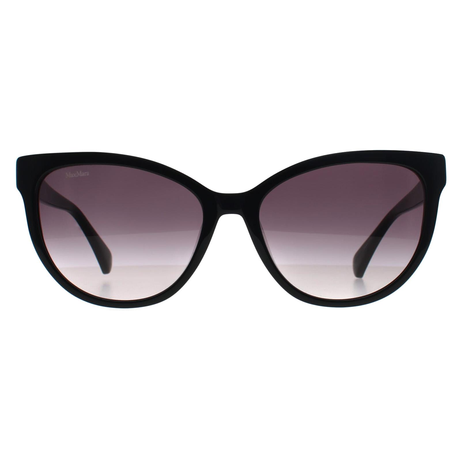 Max Mara Ronde Dames Glimmend Zwart Rook Grijs Kleurverloop MM0058 Logo 13