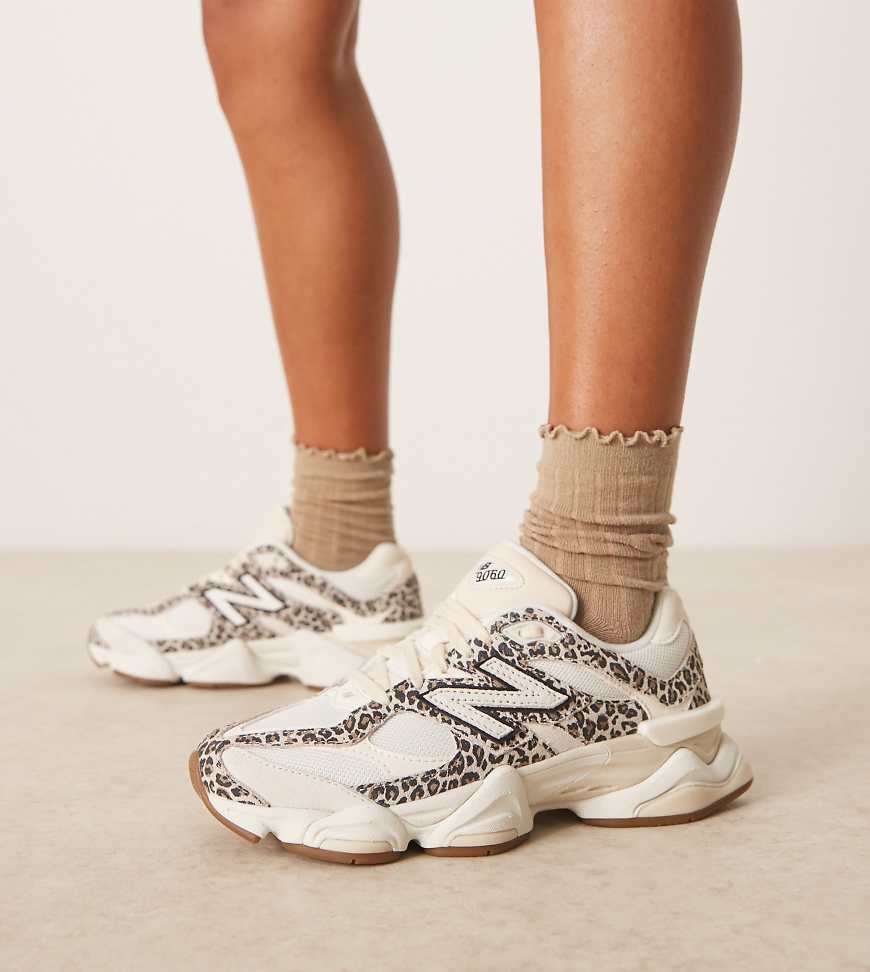 New Balance - 9060 - Sneaker mit Leopardenmuster-Detail, exklusiv bei ASOS-Neutral