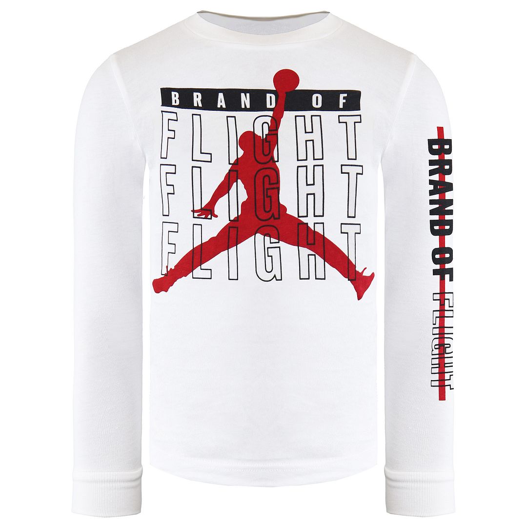 Nike Air Jordan Lange Mouw Crew Hals Wit Kinder Top DB7036 100