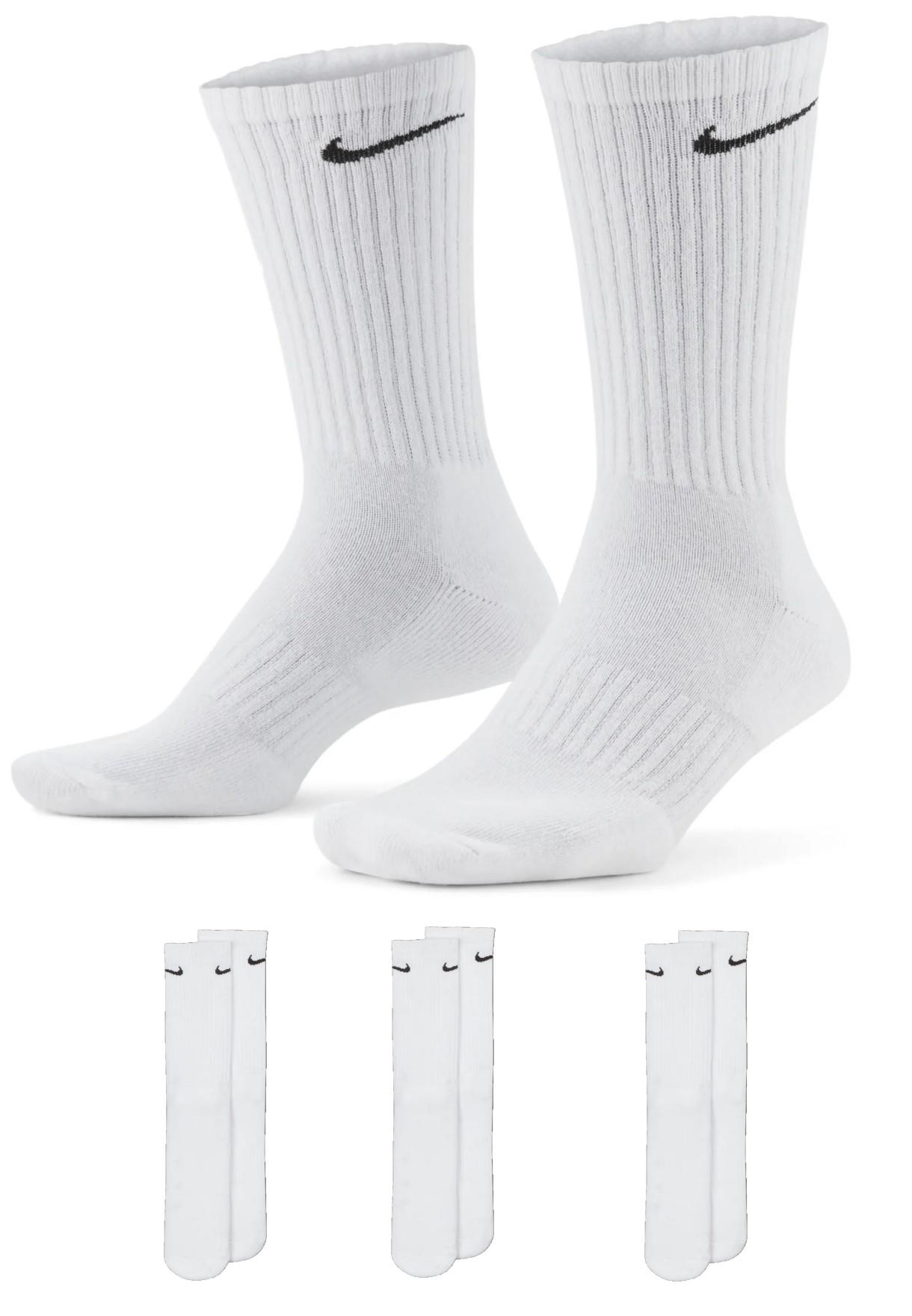 Nike Everyday Cushion Crew Trainingssokken 3 paar in wit