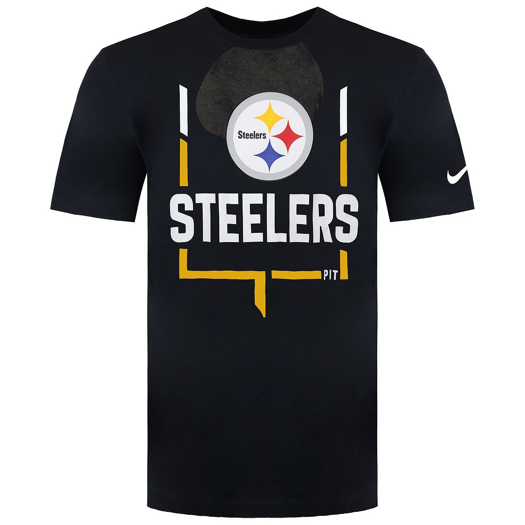 Nike NFL Pittsburgh Steelers Legend Goal Post Heren Zwart T-Shirt