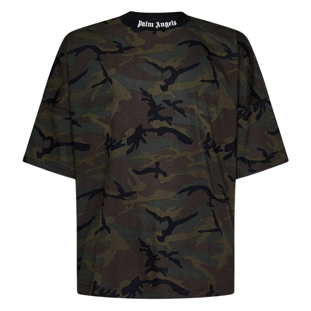 Palm Angels Camo Classic Logo Oversize T-shirt Militair