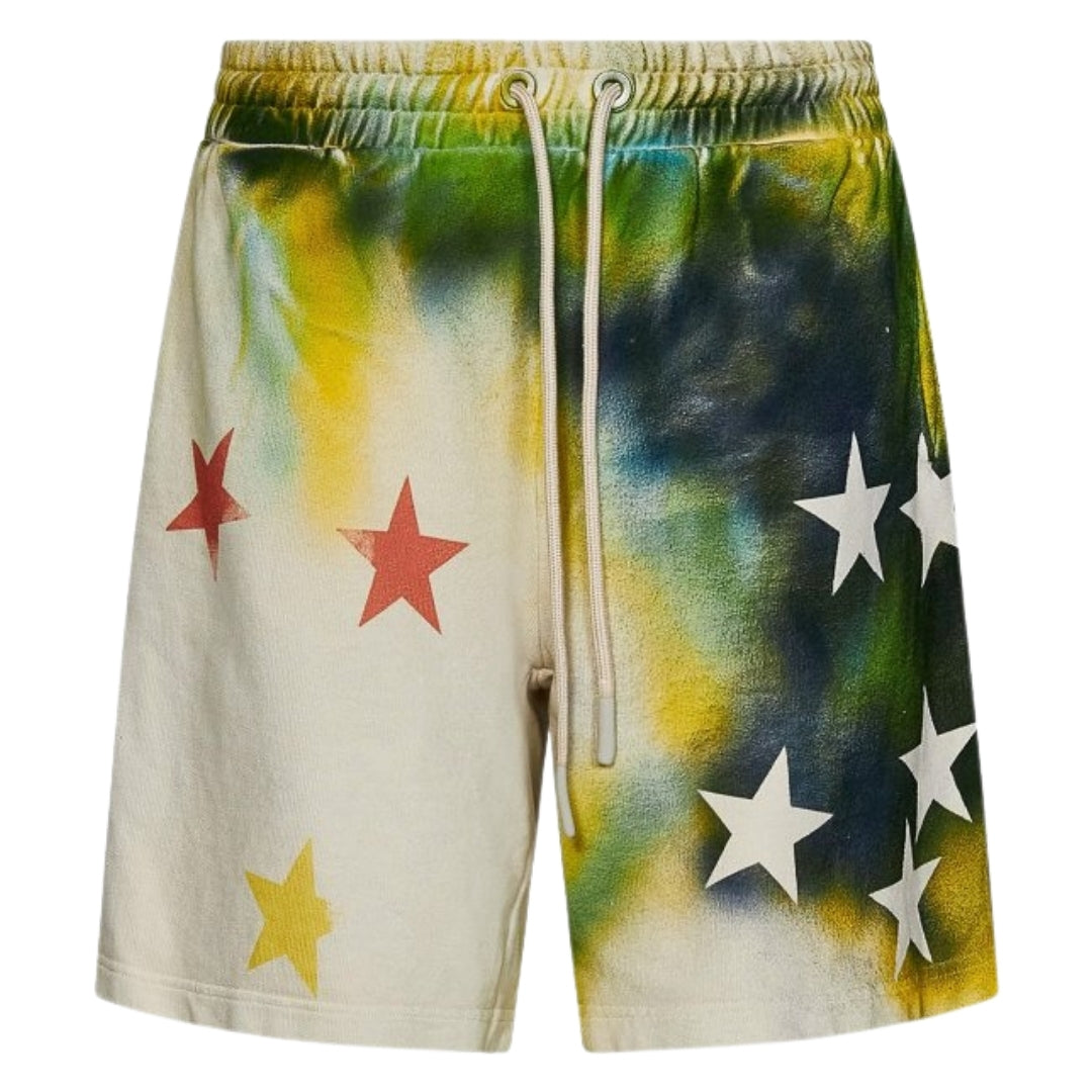 Palm Angels Sprayed Stars Vint Sweatshorts Wit