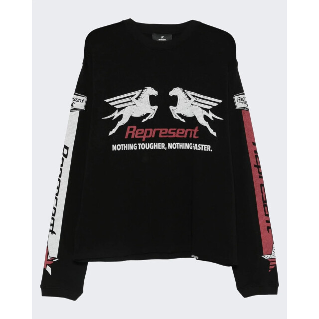 Represent Heren mesh pegasus long sleeve t-shi