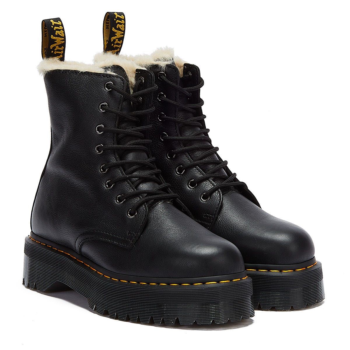 Shop Voor Dr. Martens Jadon Pisa Gevoerde Dames Zwarte Laarzen