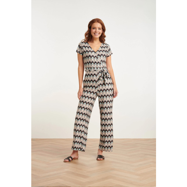 Smashed Lemon 24427 zachte stretch grafische print zomer jumpsuit |