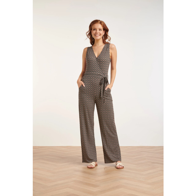 Smashed Lemon 24439 donkere grafische print jumpsuit |