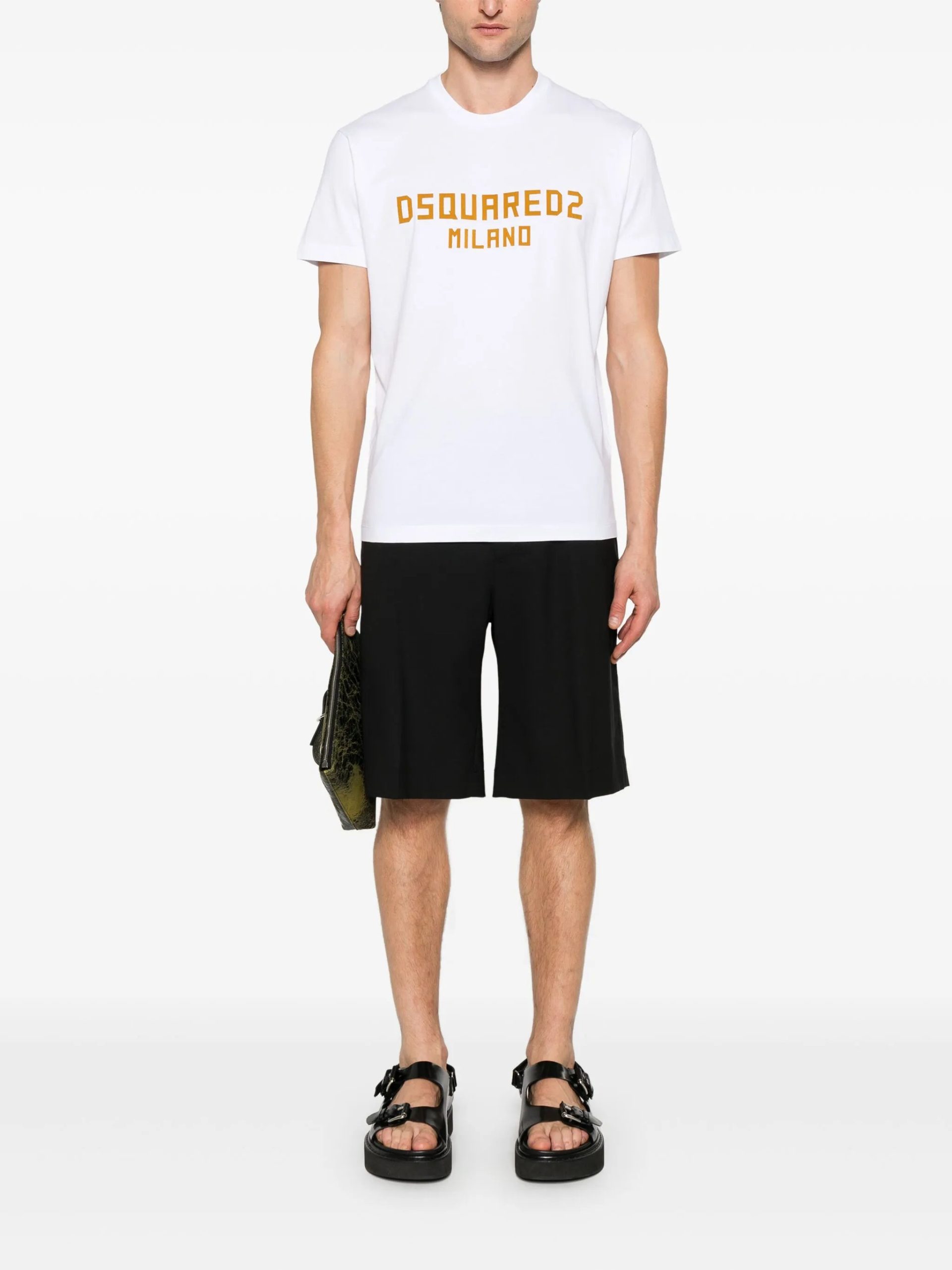Vloeiende Logo T-Shirt in Wit
