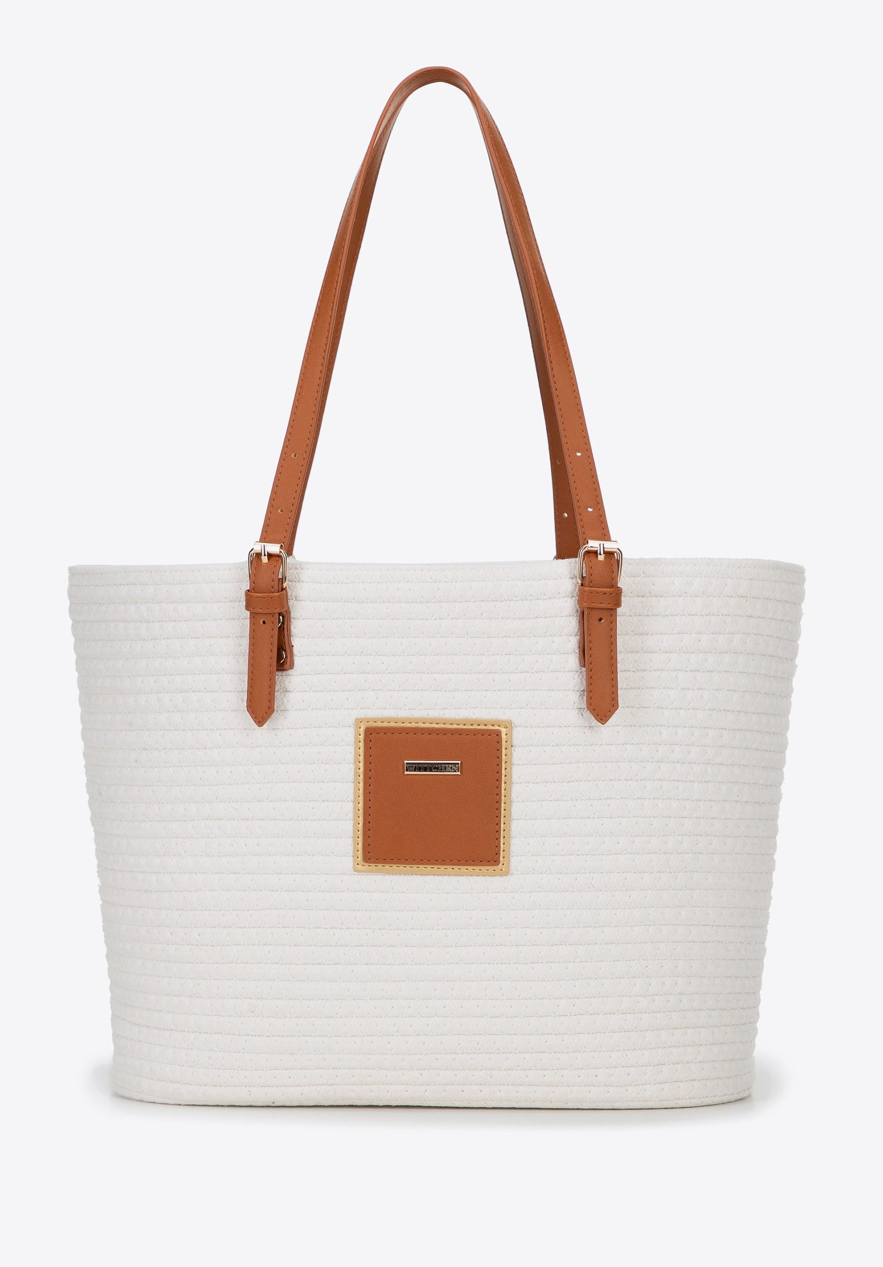 Wittchen Dames Katoenmix Shopper Bag Off-White Polyester
