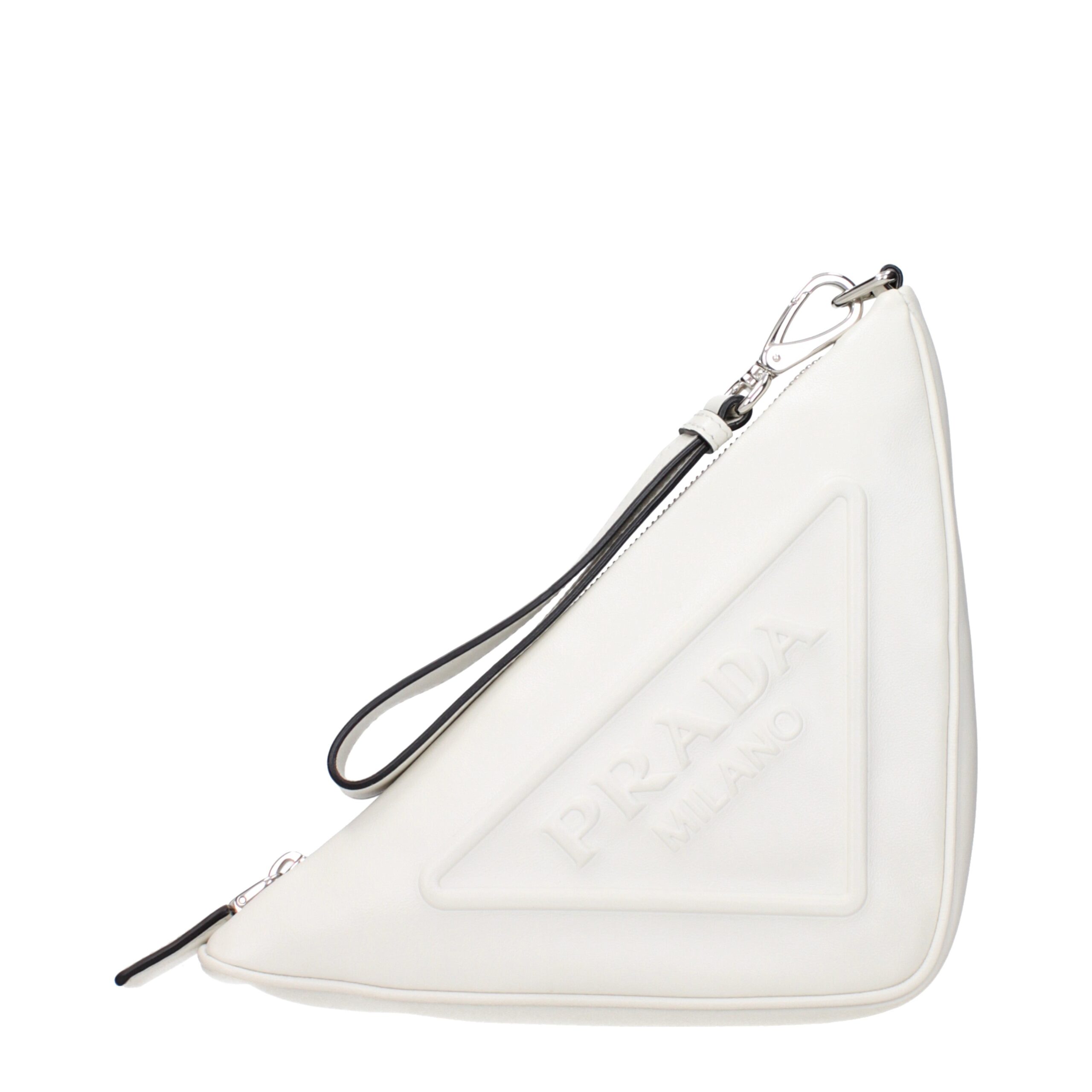 Witte Leren Clutch Tas