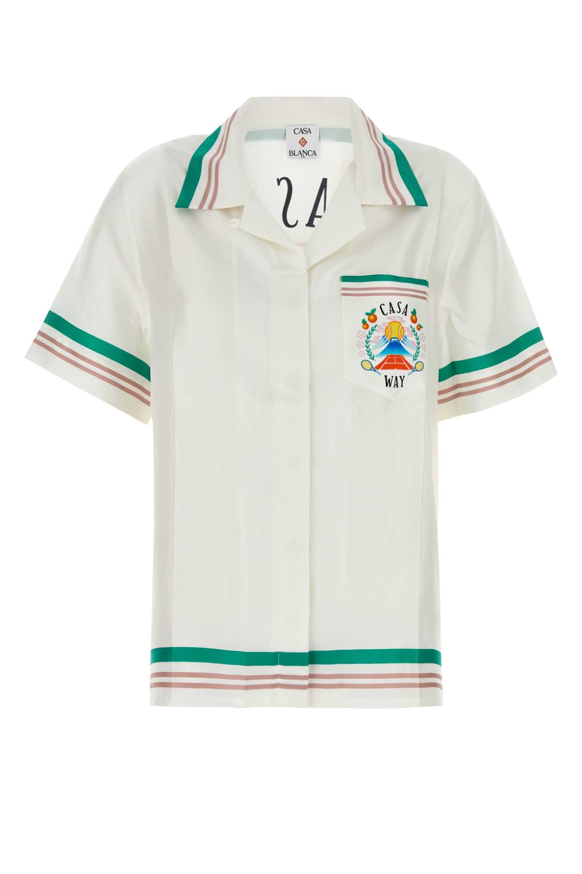 Witte Satijnen Overhemd