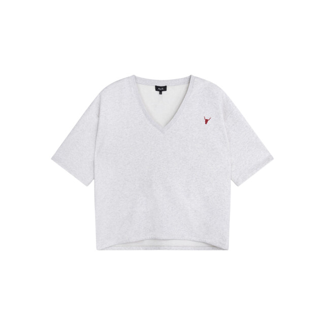 Alix The Label Ladies knitted v-neck shortsleeve sweater t-shirts 2603873597