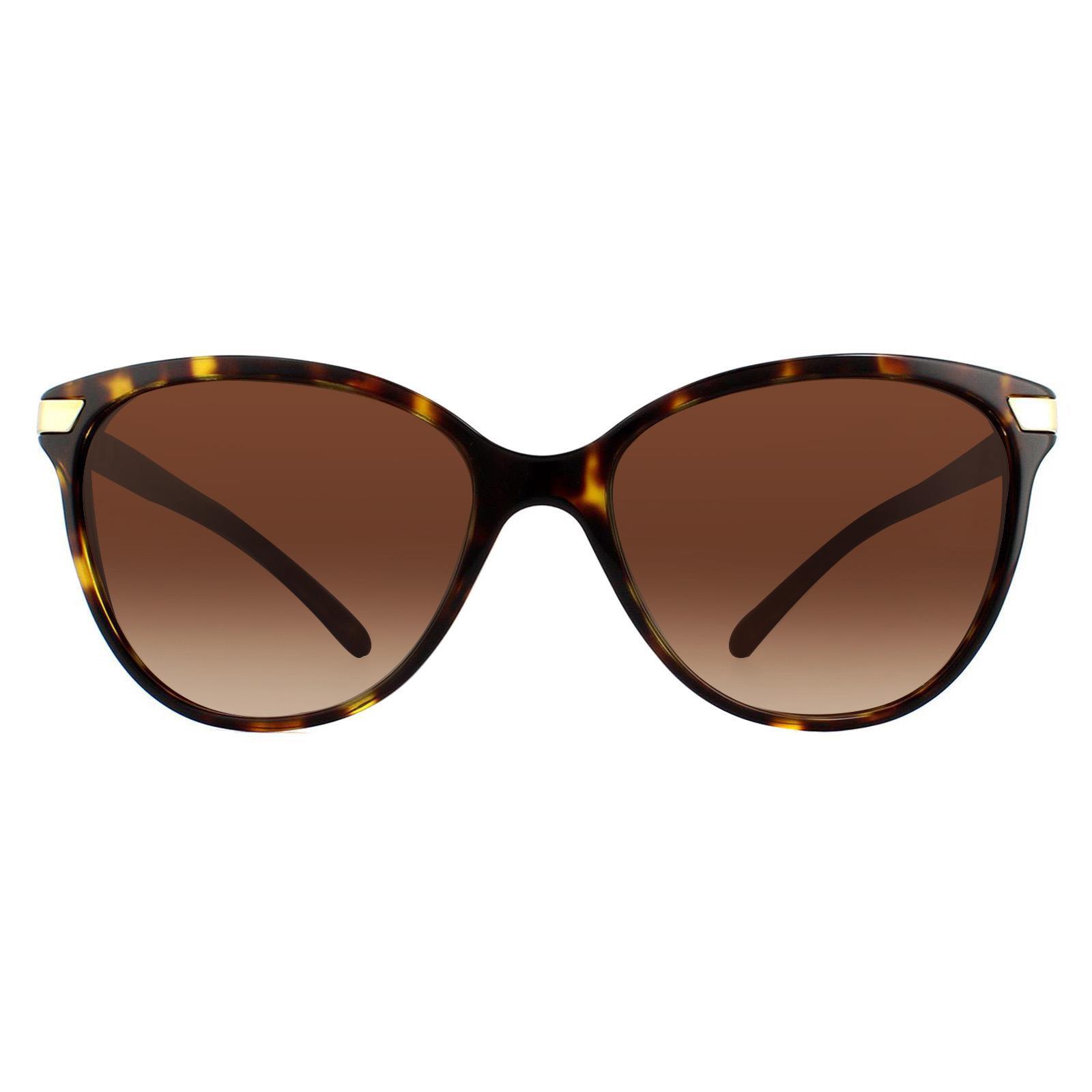 Burberry Zonnebril Be4216 300213 Donker Havana Met Goud Detailing Bruin Verloop