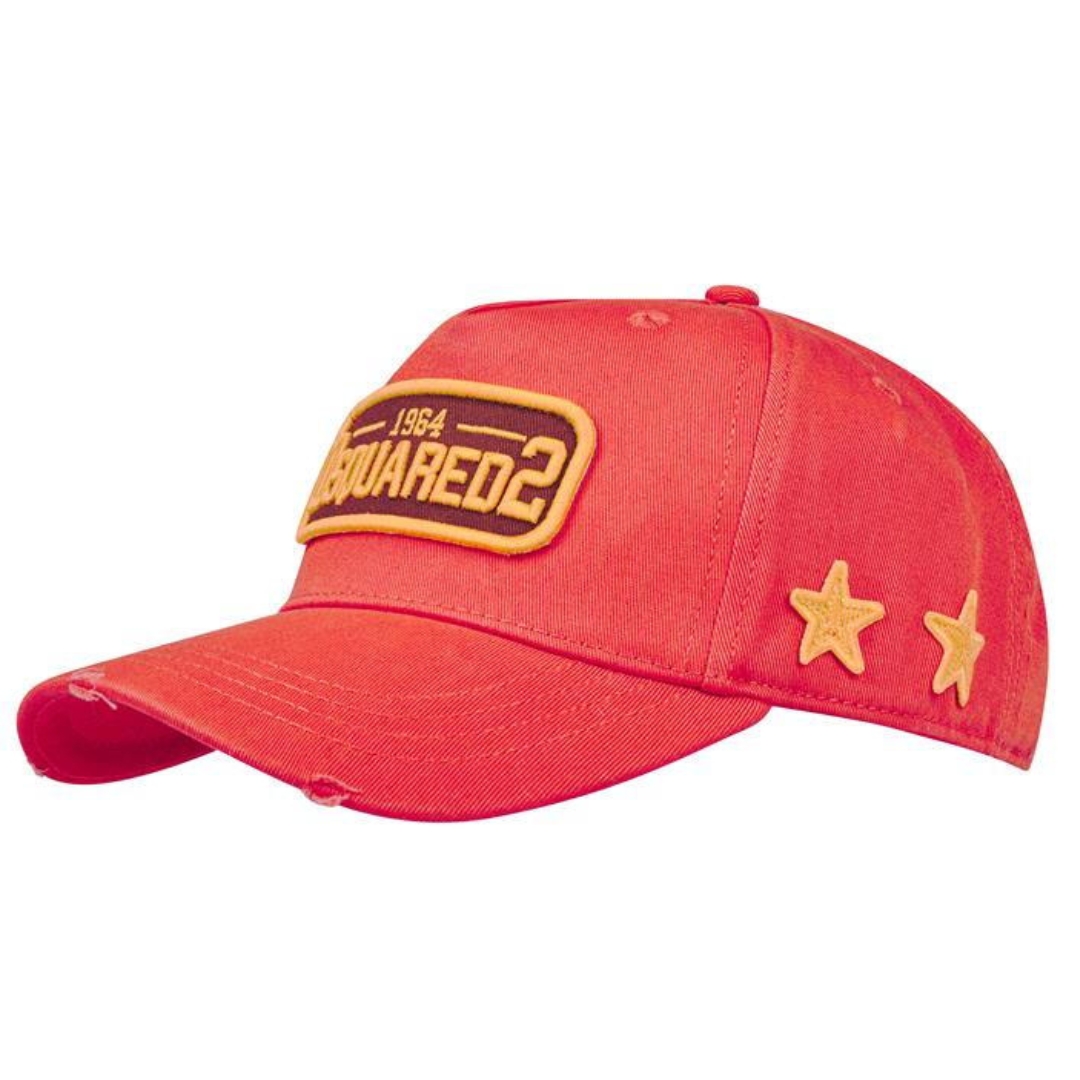 DSQUARED2 1964 geborduurde rode pet