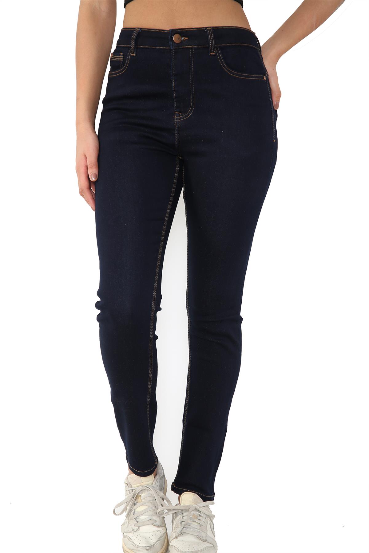 Dames Magic Shaping High Waisted Skinny Fit Jeans in Indigo Blue