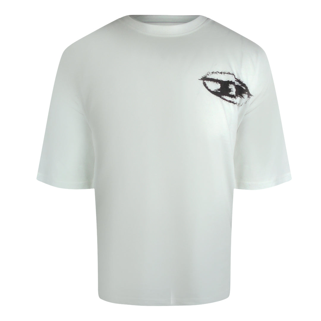 Diesel Box Fit Wit T-shirt