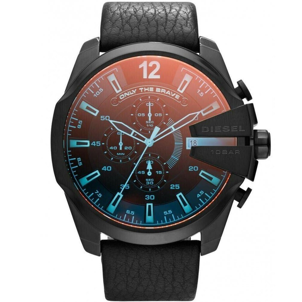 Diesel DZ4323 Mega Chief Chronograaf Zwarte Wijzerplaat Herenhorloge