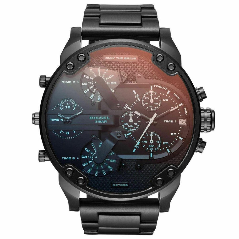 Diesel DZ7395 Mr Daddy 2.0 Zwart Roestvrij Staal Herenhorloge