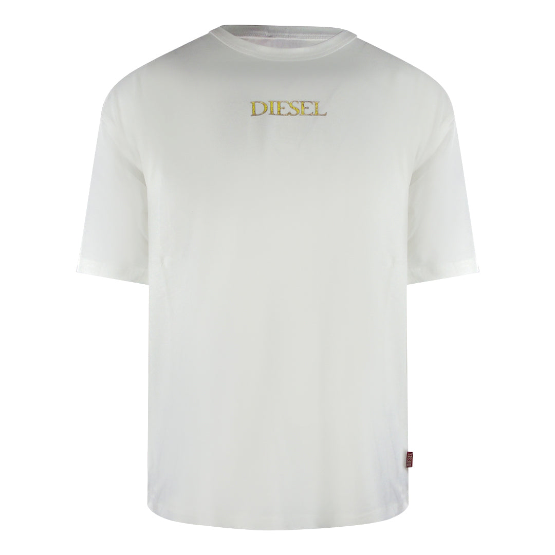 Diesel Gold Logo Wit T-shirt