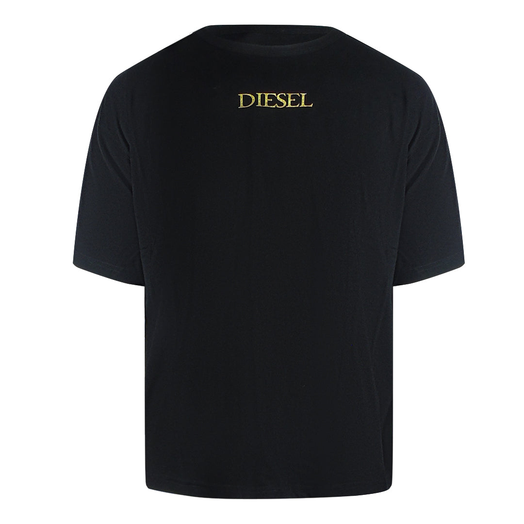 Diesel Gold Logo Zwart T-shirt