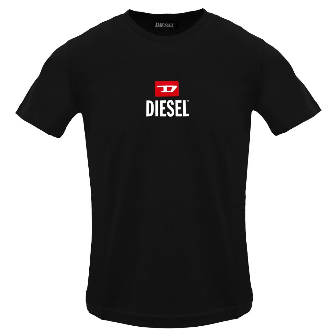 Diesel Just Small Nieuw D Logo Zwart Kaviaar T-shirt