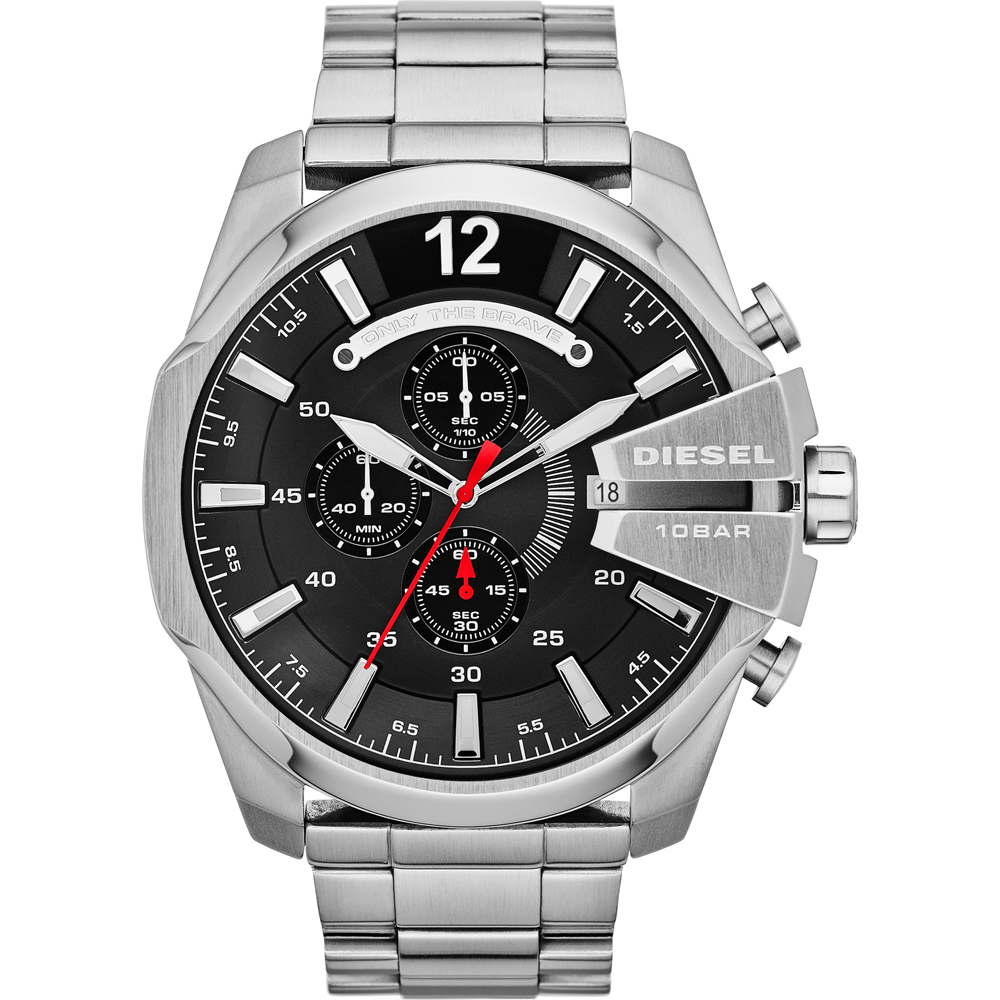 Diesel Mega Chief Heren Zilveren Horloge DZ4308