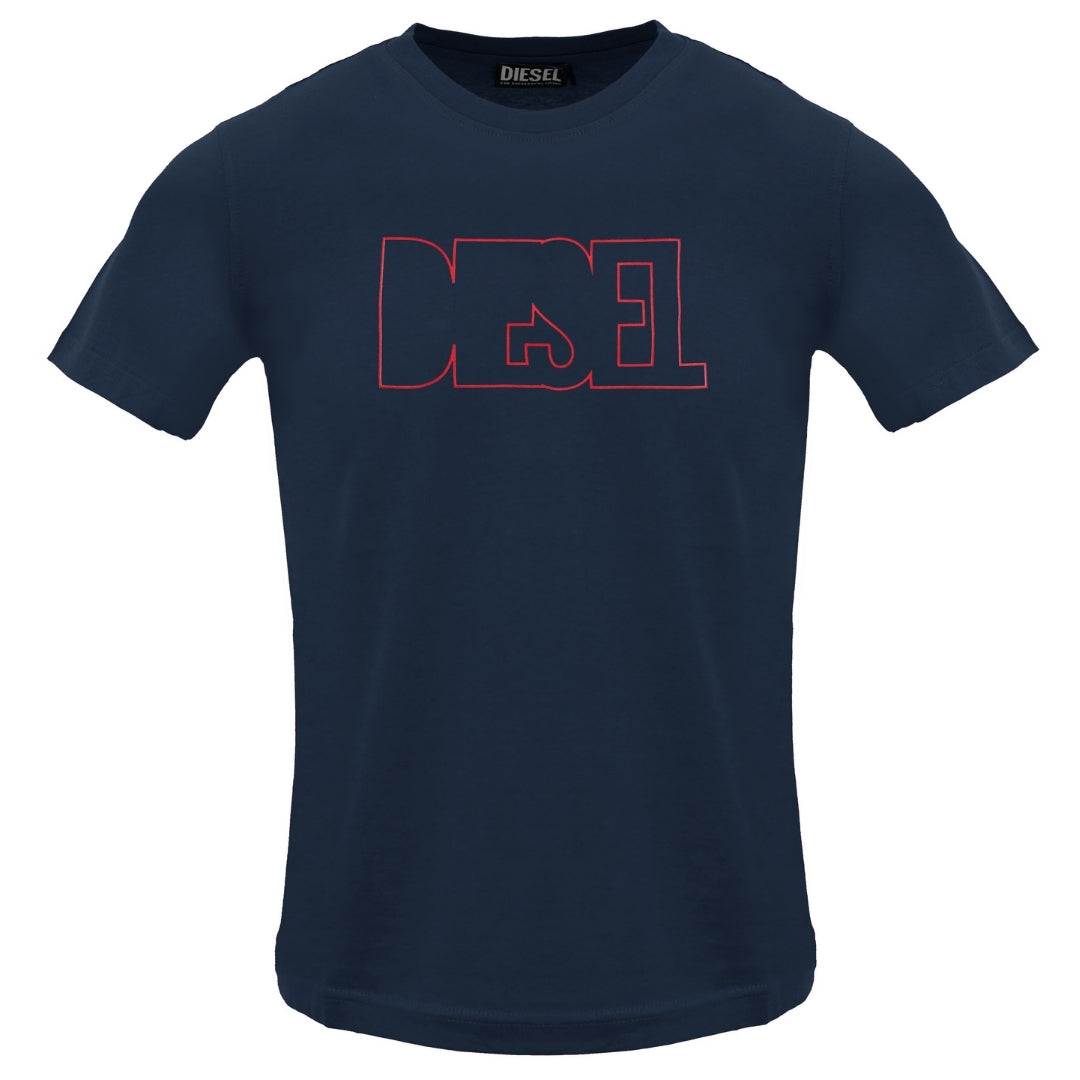 Diesel Omlijnd Logo Total Eclipse T-shirt