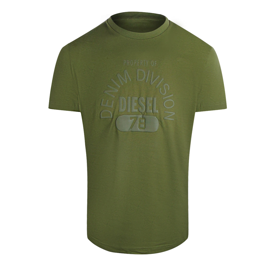 Diesel Property Of Denim Division Groen T-shirt