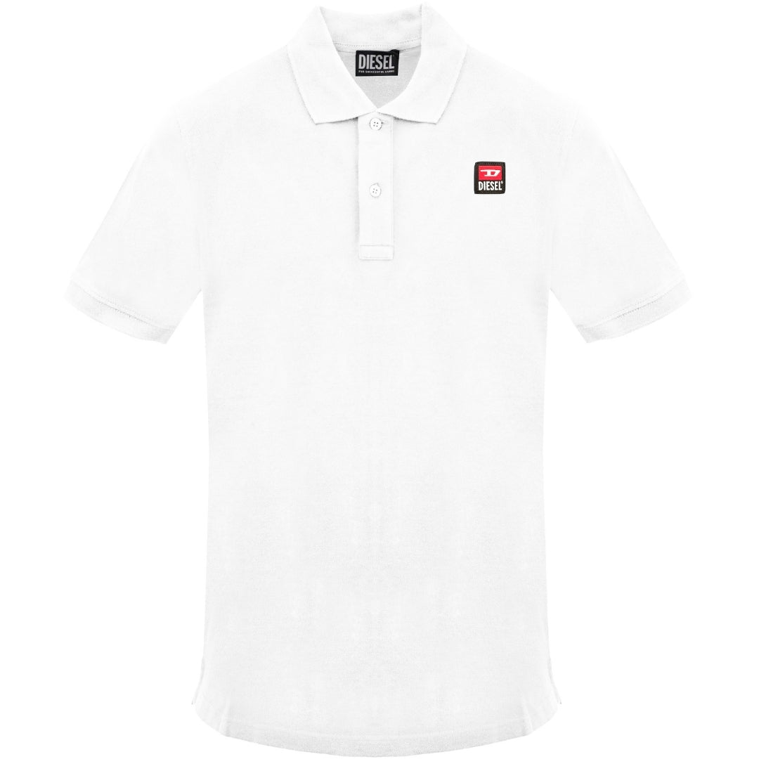 Diesel Small Patch Logo Off Bright White Poloshirt