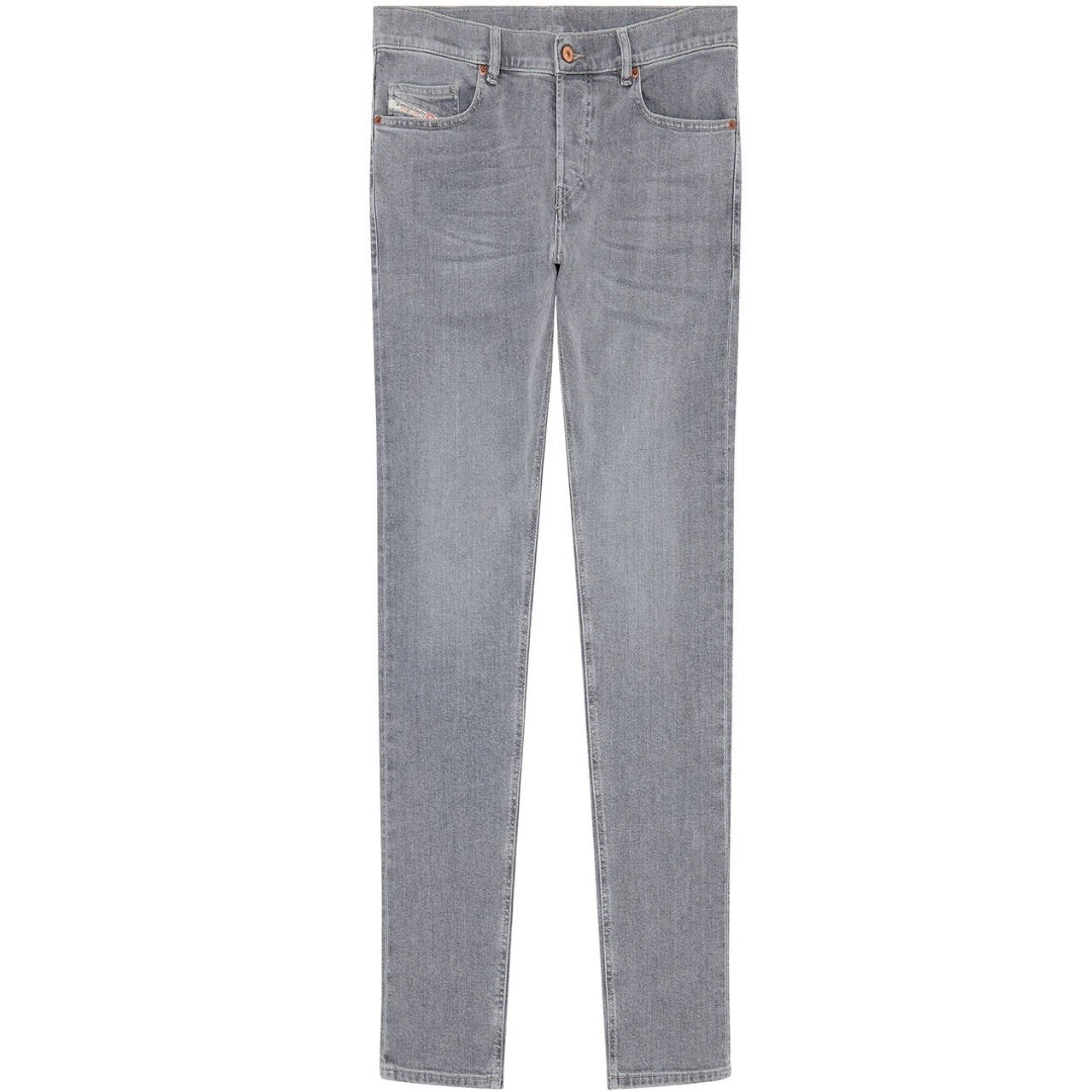 Diesel effen grijze jeans met D-glans